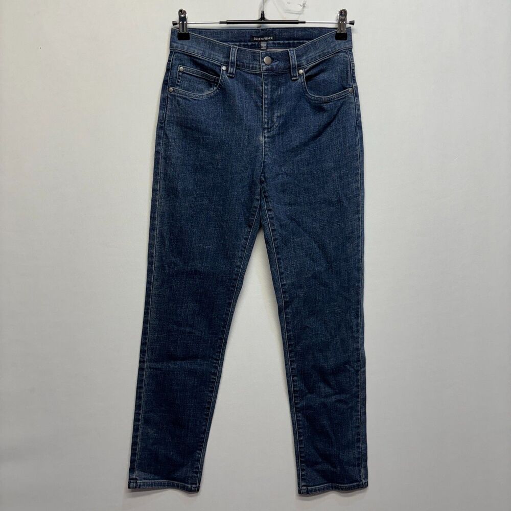 NWT Eileen Fisher High Waisted Slim Ankle Jeans Size XXS 2XS Denim SP26 C124 -4